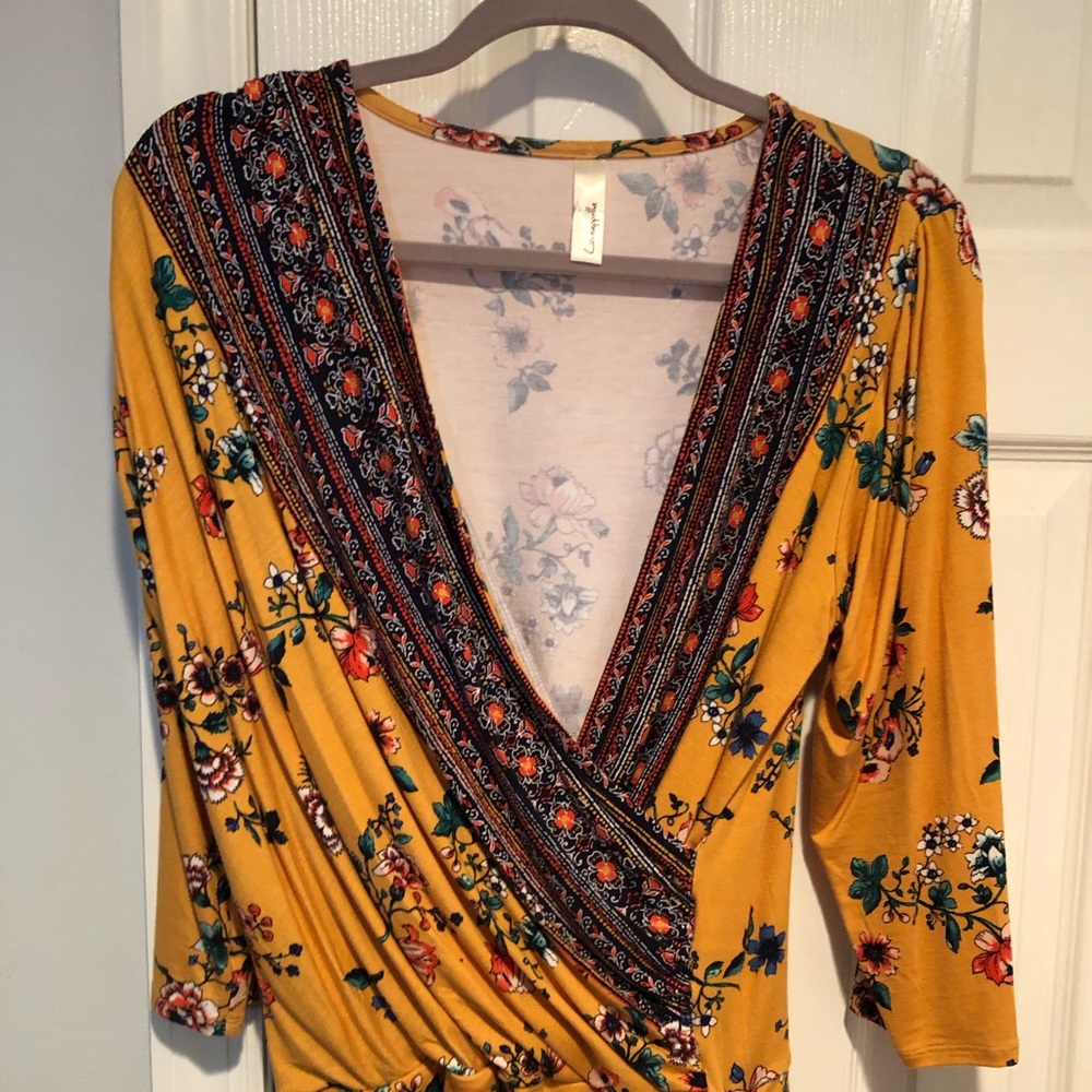 Loveapella  Faux wrap top